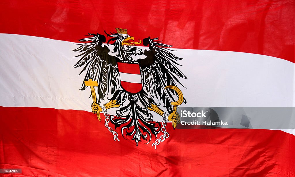 Bandiera ensing austria - Foto stock royalty-free di Austria