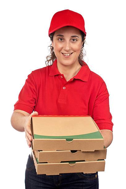 istock Pizza delivery woman 145128174