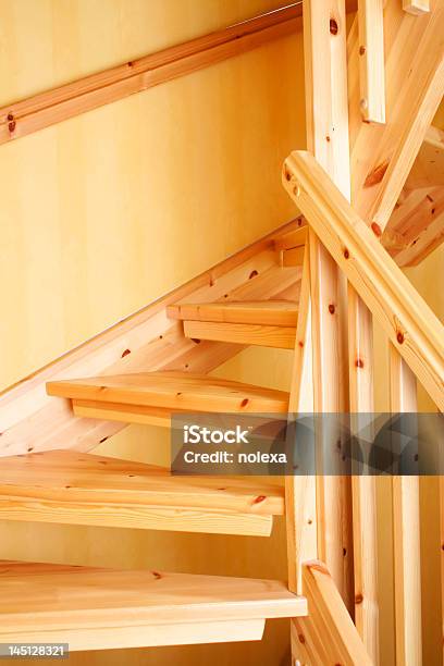 Drewniane Schody W Języku Szwedzkim Villa House - zdjęcia stockowe i więcej obrazów Architektura - Architektura, Balustrada - Granica, Bez ludzi