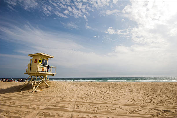 istock Lifeguard tower at the beach 145128569