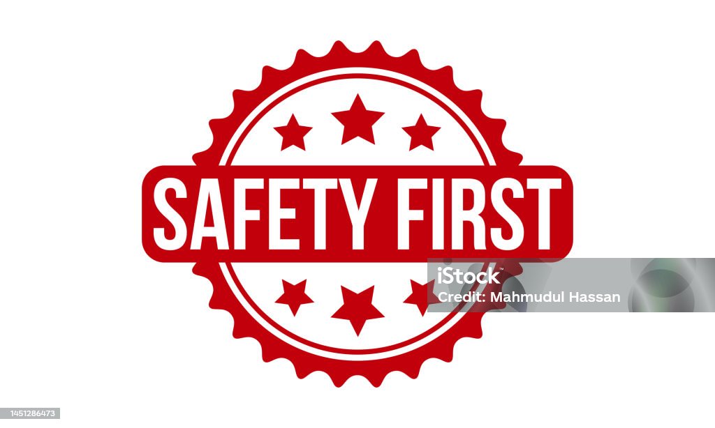 Safety First Shell Safety First Rubber Stamp Seal Vector Stock Illustration - Download ...