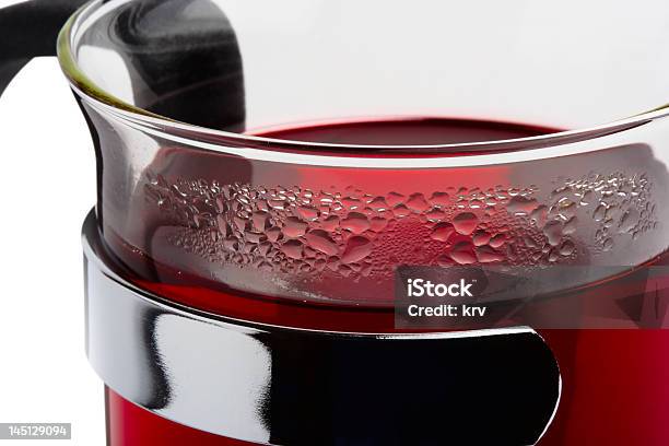 Vidro Copo De Chá Vermelho - Fotografias de stock e mais imagens de Aço - Aço, Bebida, Bebida Não Alcoólica
