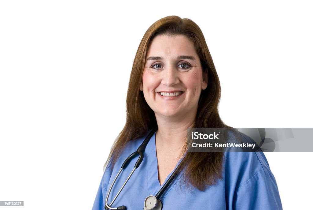 Médico enfermeiro profissional de saúde médico fundo branco - Royalty-free Doutor Foto de stock