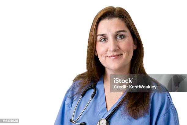 Doctor Nurse Healthcare Medical Professional White Background Stock Photo - Download Image Now