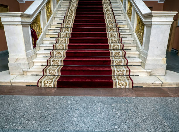 istock staircase covered with carpet in the theater 1451303410