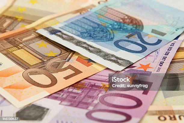Euro Banknotes Stock Photo - Download Image Now - Backgrounds, Banking, Business