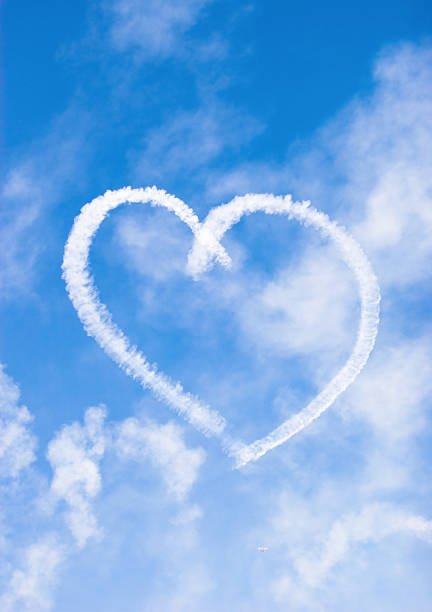 heart of love in the sky stock photo