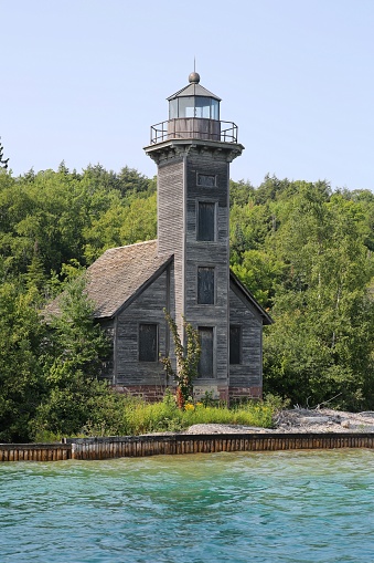 East Channel Lighthouse on Grand Island, Grand Island National Recreation Area, near Pictured Rocks National Lakeshore in Northern Michigan