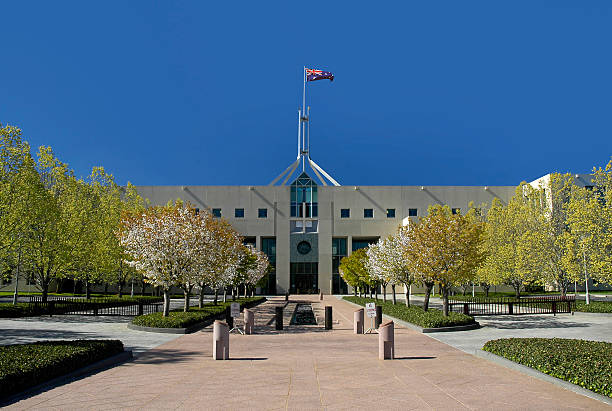 CANBERRA PARLIAMENT HOUSE stock photo