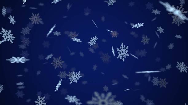 istock Christmas snowflakes in blue color background 1451315542