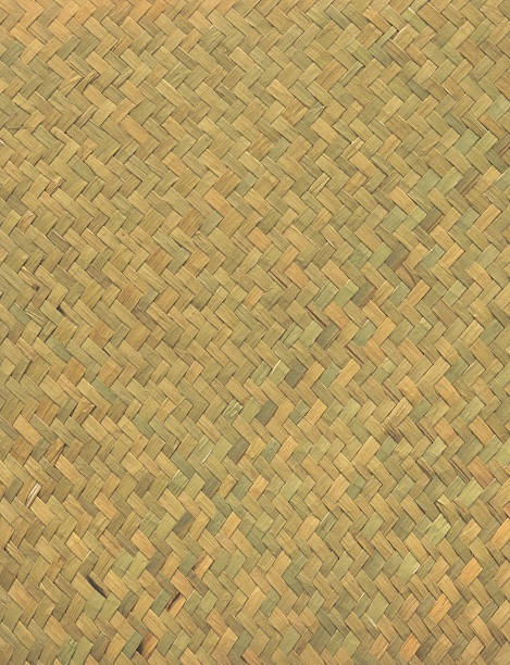 Flax Background Horizontal Scan of flax weave basket, weave going horizontal. flax weaving stock pictures, royalty-free photos & images