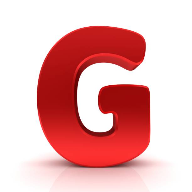 G letter red sign 3d capital letter