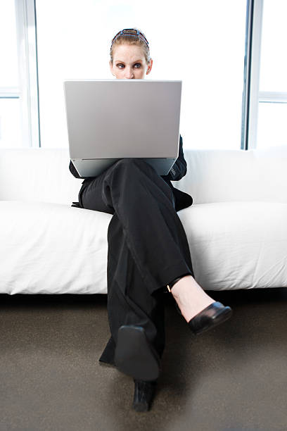 istock Young Business Woman window background 145132431