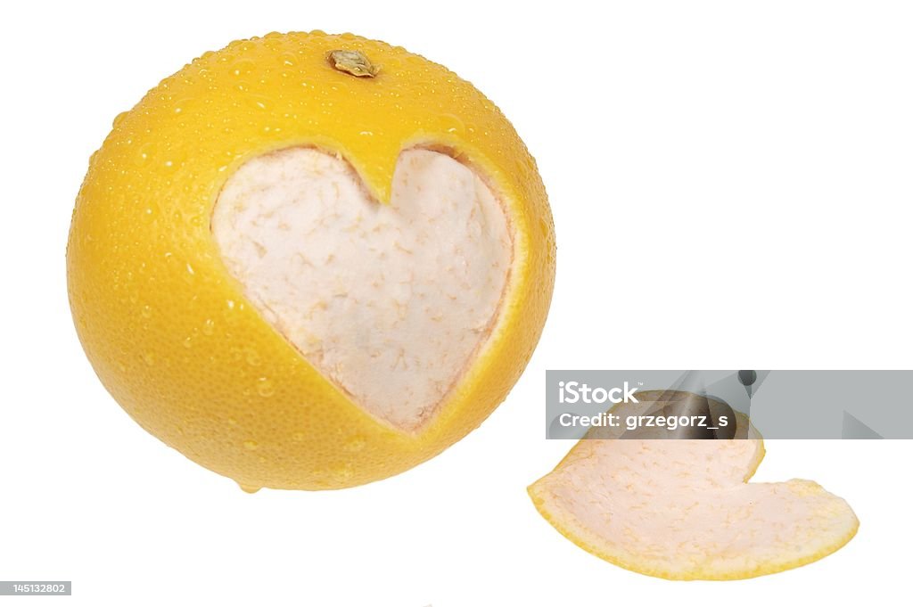 Сердце вырезать из оранжевый - Стоковые фото Апельсин роялти-фри