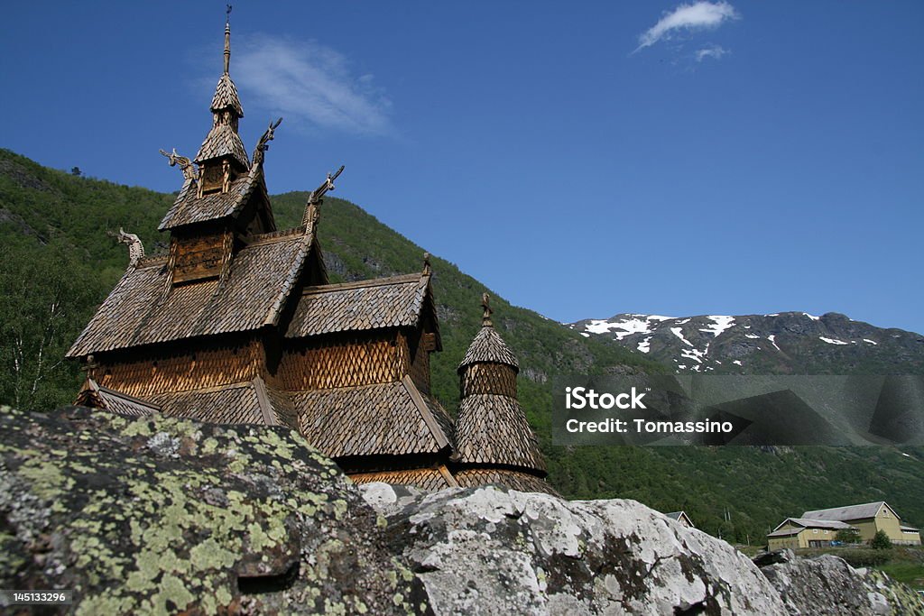 Mountain Stabkirche - Lizenzfrei Grau Stock-Foto