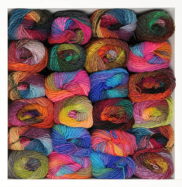 istock Shelf with colorful knitting yarn 145133312