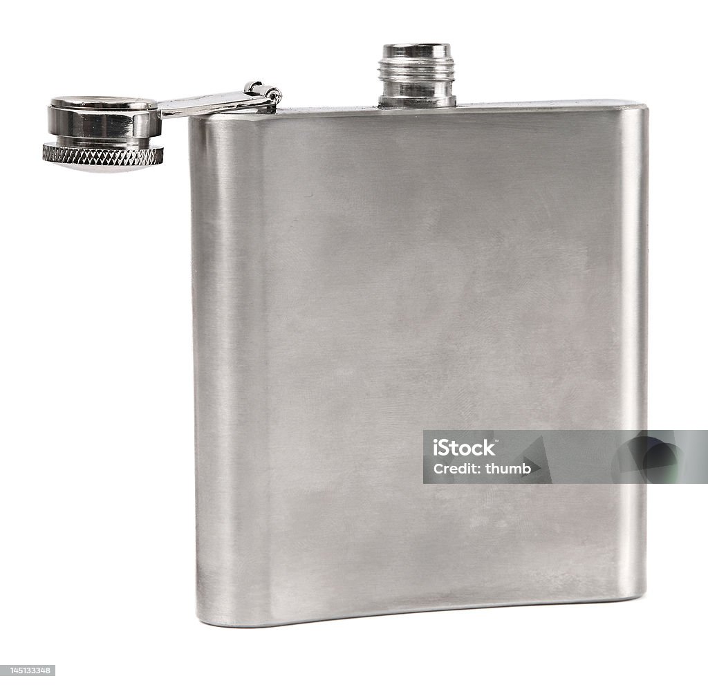 hip flask on white single hip flask on white background, see my related images: Accessibility Stock Photo