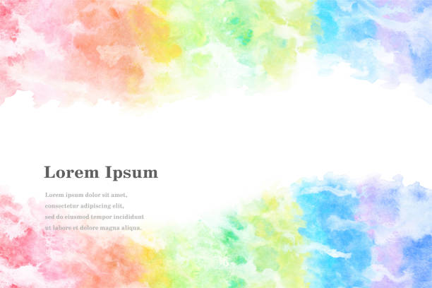 istock abstract rainbow color wave, natural grunge watercolor backgroun 1451345508