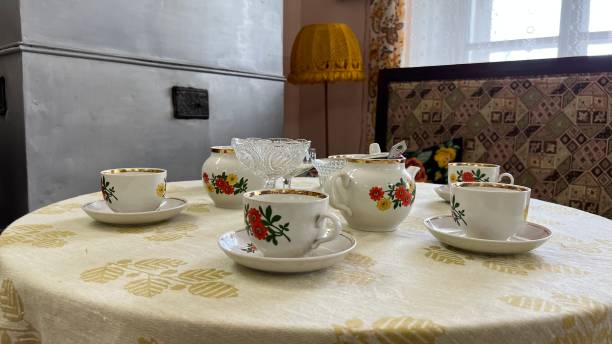 istock The table is set for tea by the stove 1451346126