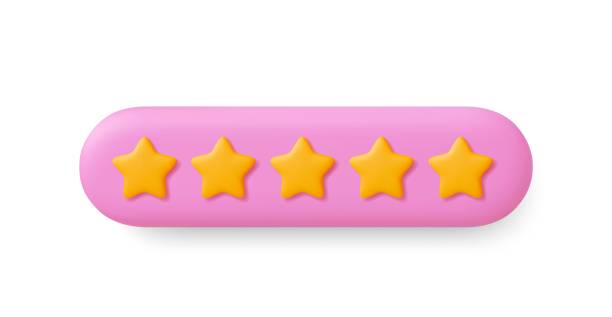 istock Rating 3d icon, five stars rate concept. Customer review, golden star service. Feedback experience rank or award, survey panel or quality vector sign 1451348274
