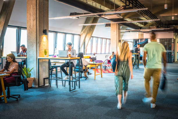 istock Two entrepreneurs leaving the loft apartment office 1451352854