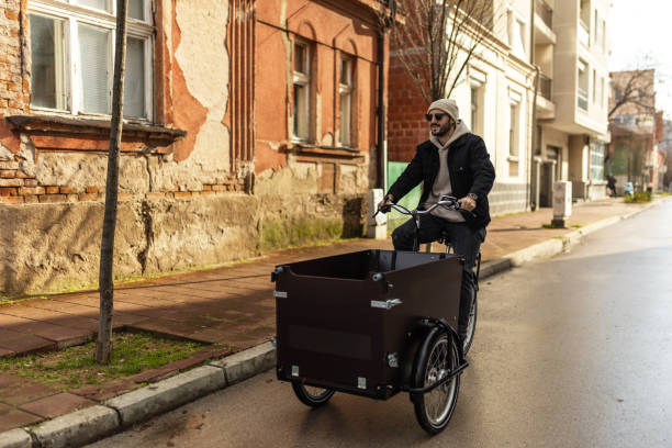 istock Through the city on my cargo bike 1451360941