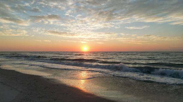 istock Beautiful sunset over the sea. 1451364566