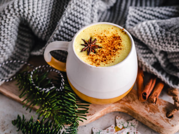 Golden milk in a mug