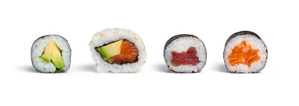 istock maki sushi food isolated on white background 1451370042