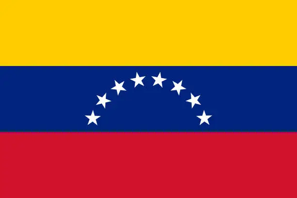 Vector illustration of Flag of Venezuela