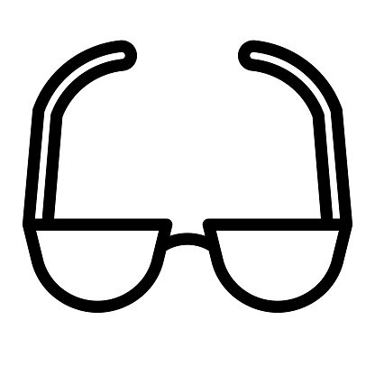 Reading Glasses Thick Line Icon