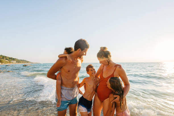 istock Happy moments at the beach 1451382821