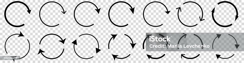 Basic Circular Arrows Set Of Different Circular Arrows Stock Illustration - Download Image ...