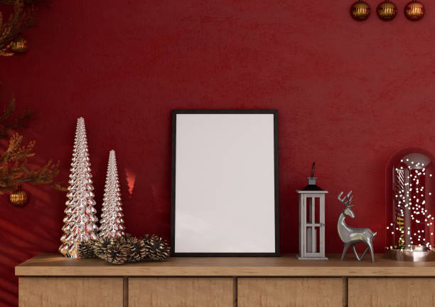 istock Happy New Year on shelf with gift box 1451391594