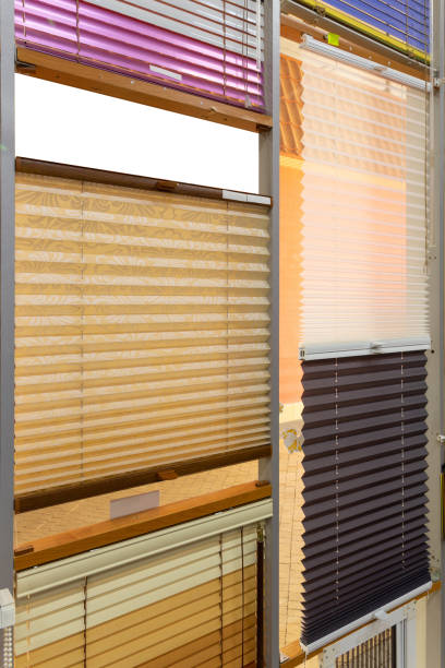 istock Samples of blinds for windows in the store. 1451408640