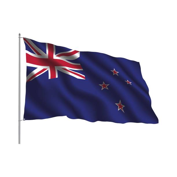 istock flying country flag on the pole NEW ZEALAND 1451416414