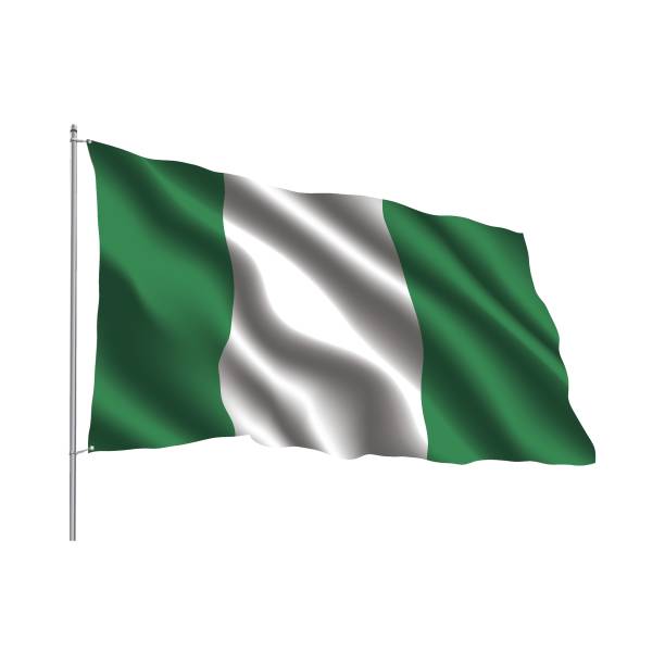 istock flying country flag on the pole NIGERIA 1451417183