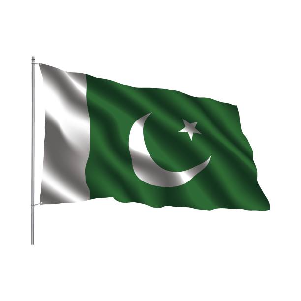 istock flying country flag on the pole PAKISTAN 1451417519