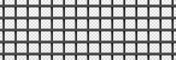 istock Vector prison cage on isolated transparent background. Iron fence, iron bars. Prison, crime, prisoner. 1451420971