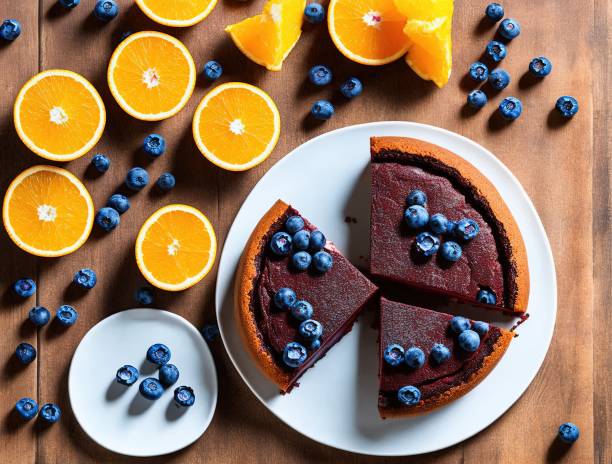 istock chocolate cake with fruits 1451426186