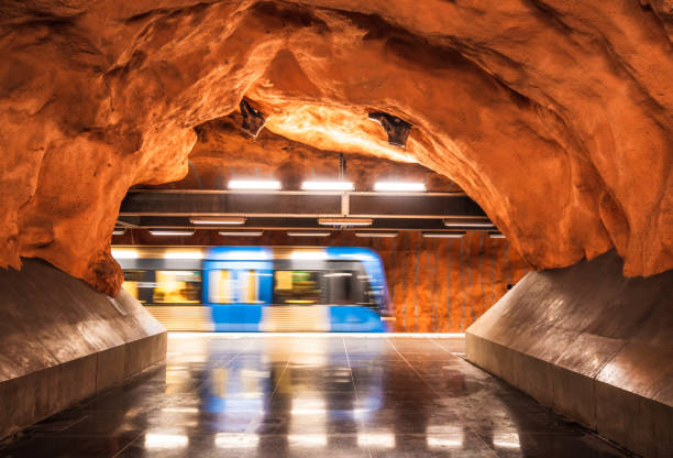 istock Subway train in motion in Stockholm 1451426850