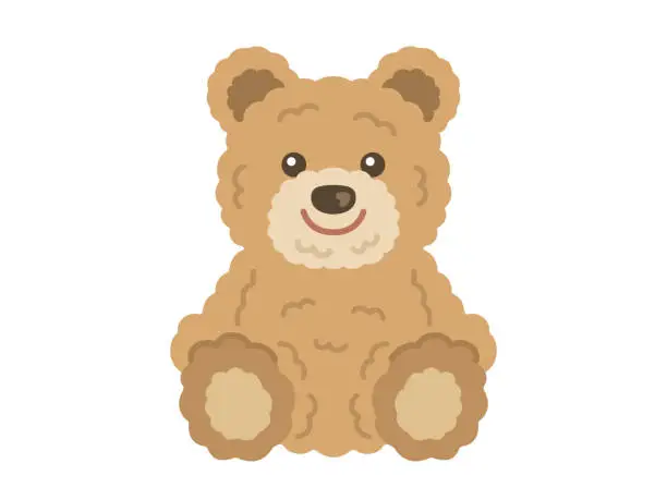 Vector illustration of Illustration of a teddy bear.