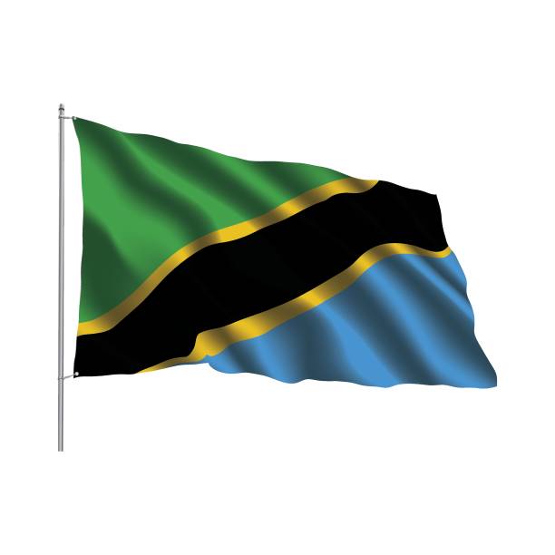 istock flying country flag on the pole TANZANIA 1451432791