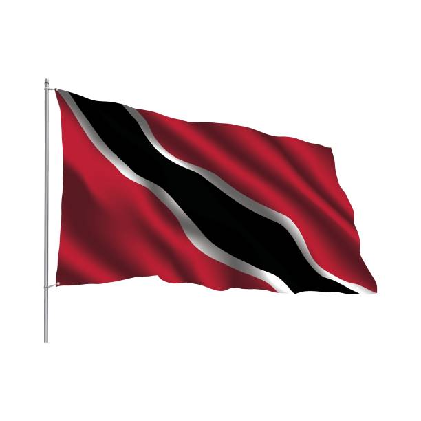 istock flying country flag on the pole TRINIDAD 1451433474