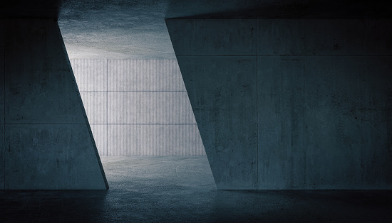 Inside Diagonal Modern Reinforced Concrete Interior Diagonal Elements And Light On One ...