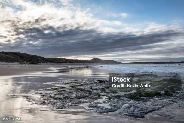 Embleton Beach Dramatic Coastline Stock Photo - Download Image Now - Ancient, Architecture, Bamburgh Castle