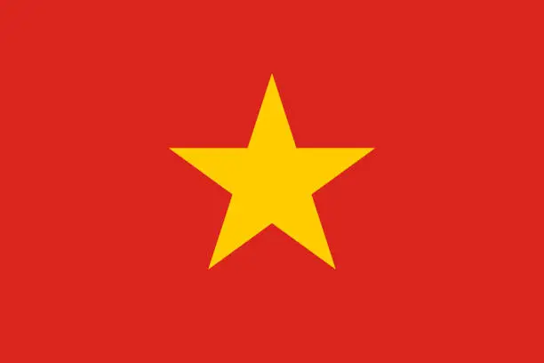 Vector illustration of Vietnam flag