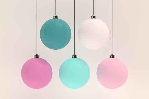 Colored christmas balls