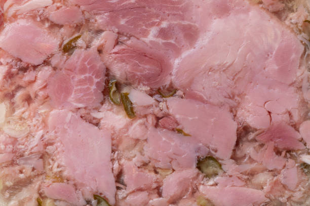istock German head cheese, Schinkensulze,  close up full frame 1451455331