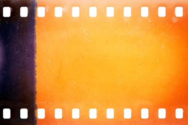 Photo of Dusty and grungy 35mm film texture or surface